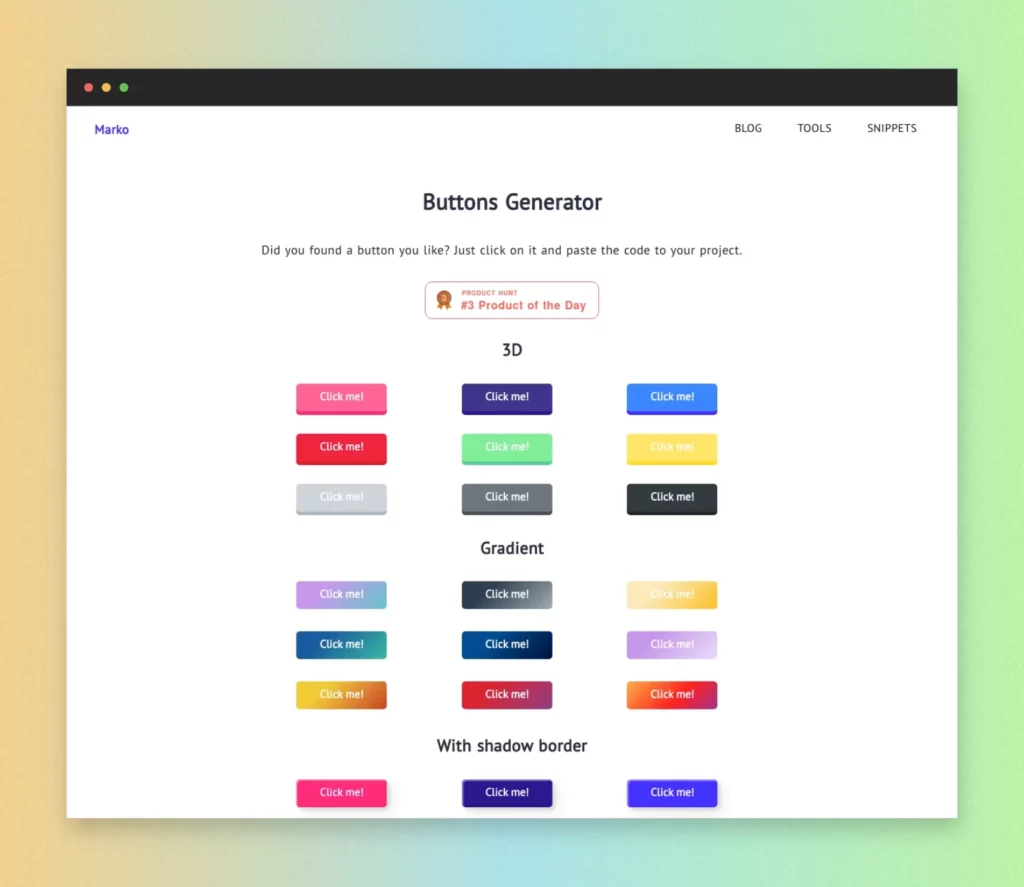 Buttons Generator - Best CSS Code Generators 