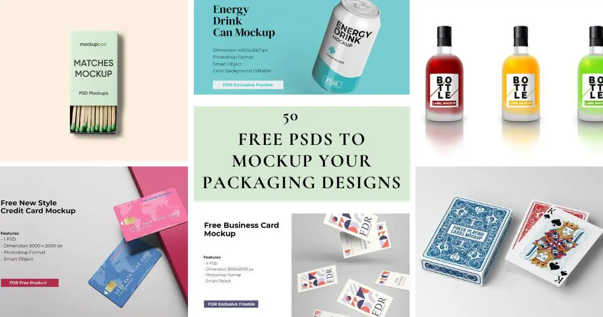 50 Free PSDs to Mockup Your Packaging Designs