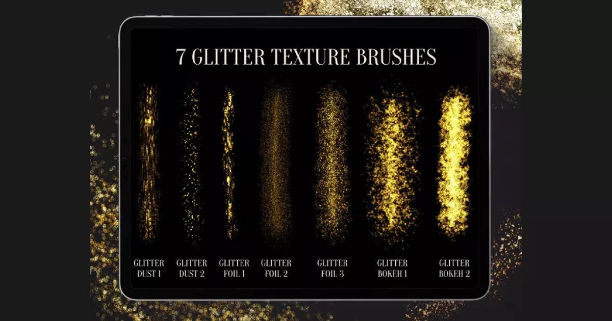 700+ Best Glitter Brushes for Procreate