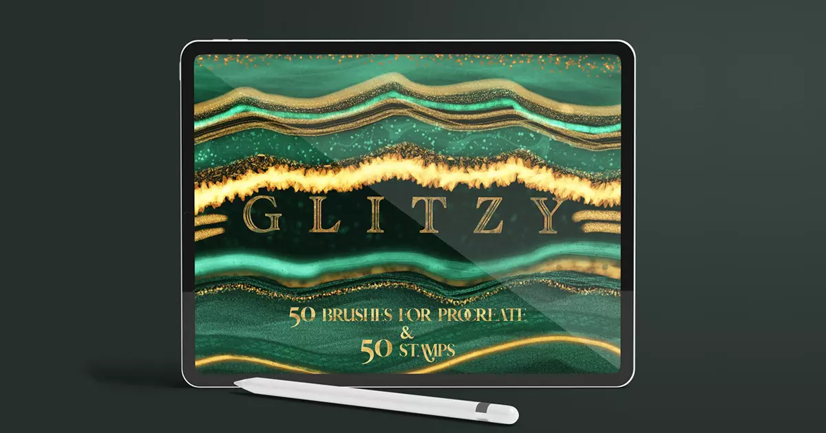 700+ Best Glitter Brushes for Procreate