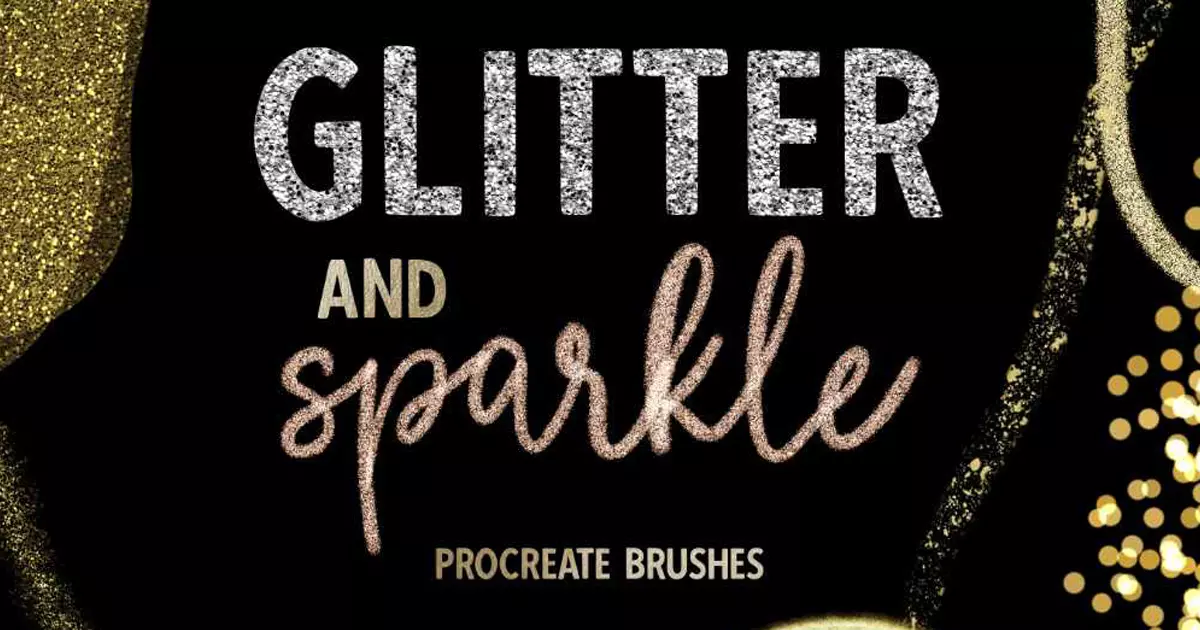 700+ Best Glitter Brushes for Procreate