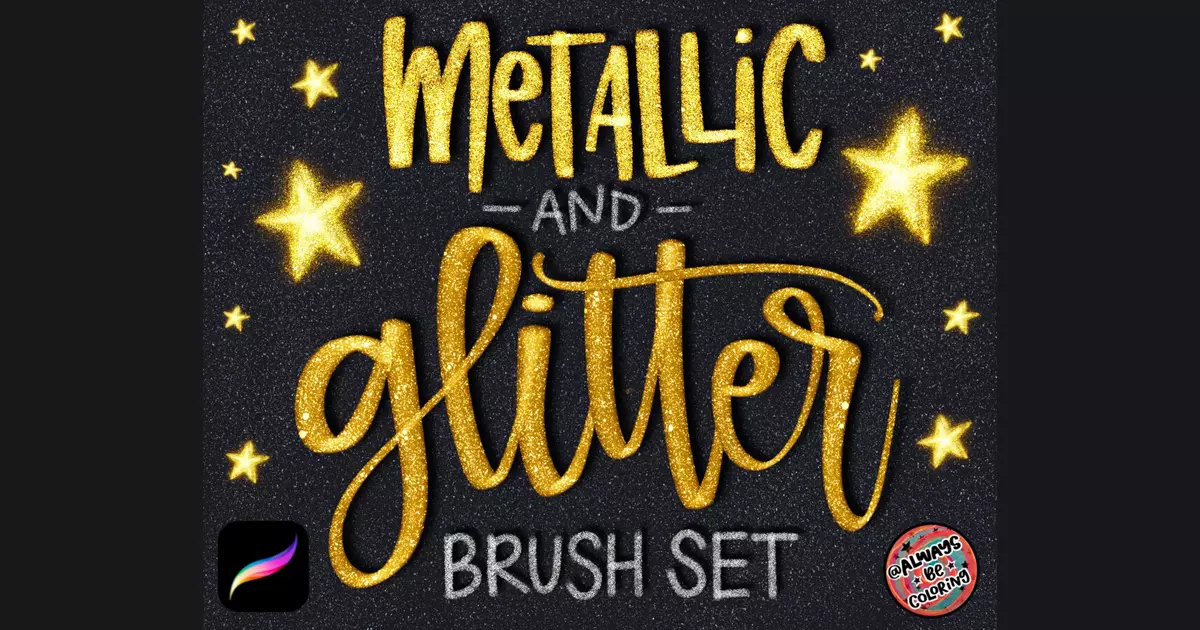 700+ Best Glitter Brushes for Procreate