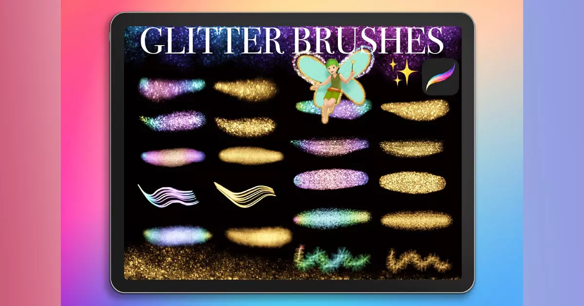 700+ Best Glitter Brushes for Procreate