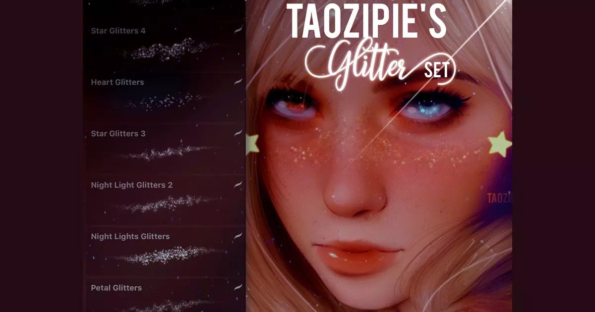 700+ Best Glitter Brushes for Procreate