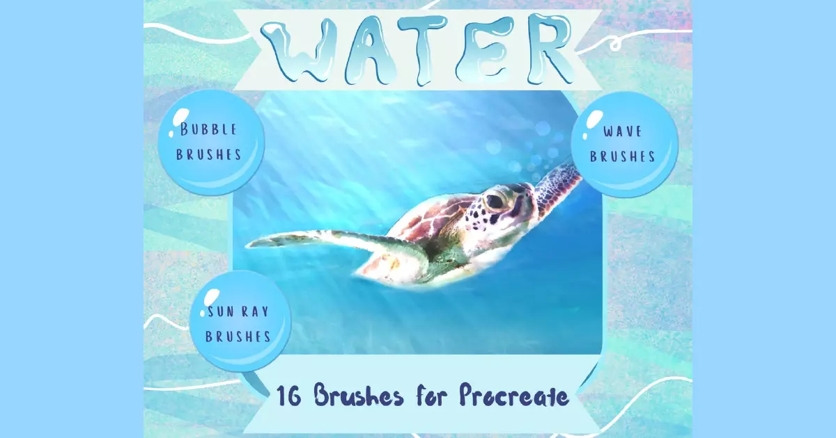 600+ New Water Brushes for Procreate - Free & Paid