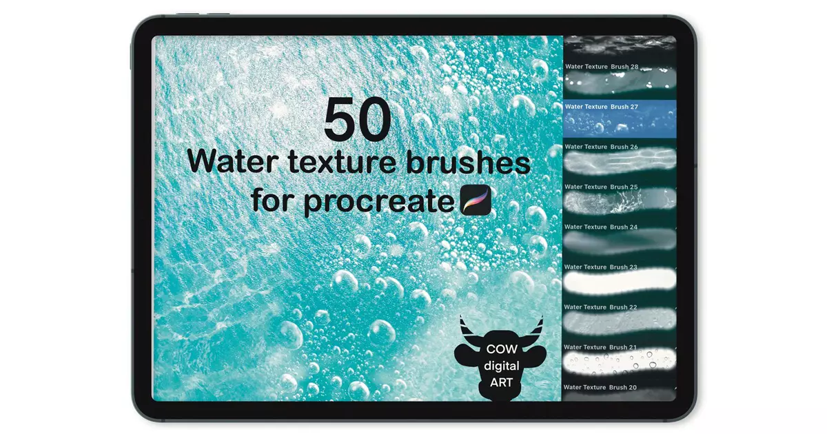 600+ New Water Brushes for Procreate - Free & Paid