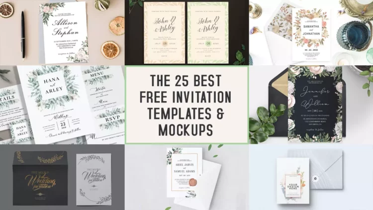The 25 Best Free Invitation Templates & Mockups Cover