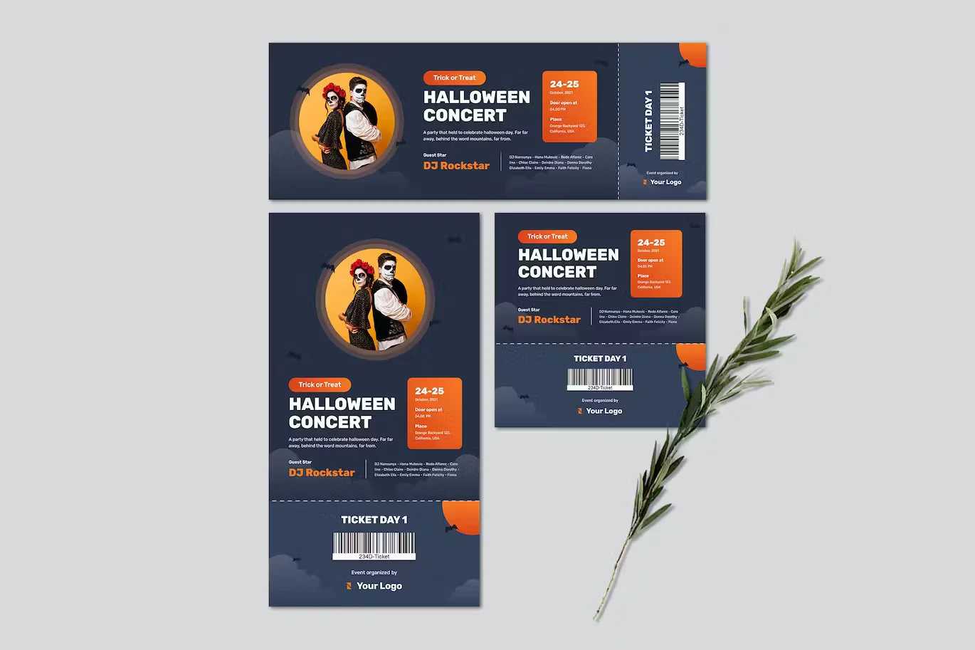 Halloween E-Ticket Template