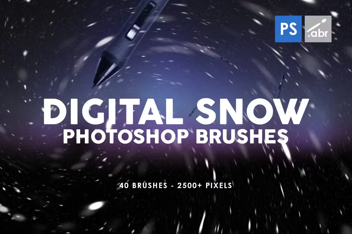 Digital Snow Photoshop Brushes