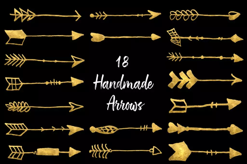 18 Free Handmade Arrows Brushes Photoshop