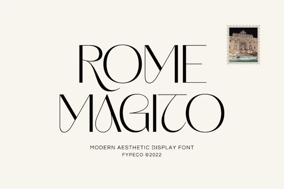 Rome Magito - Aesthetic Font
