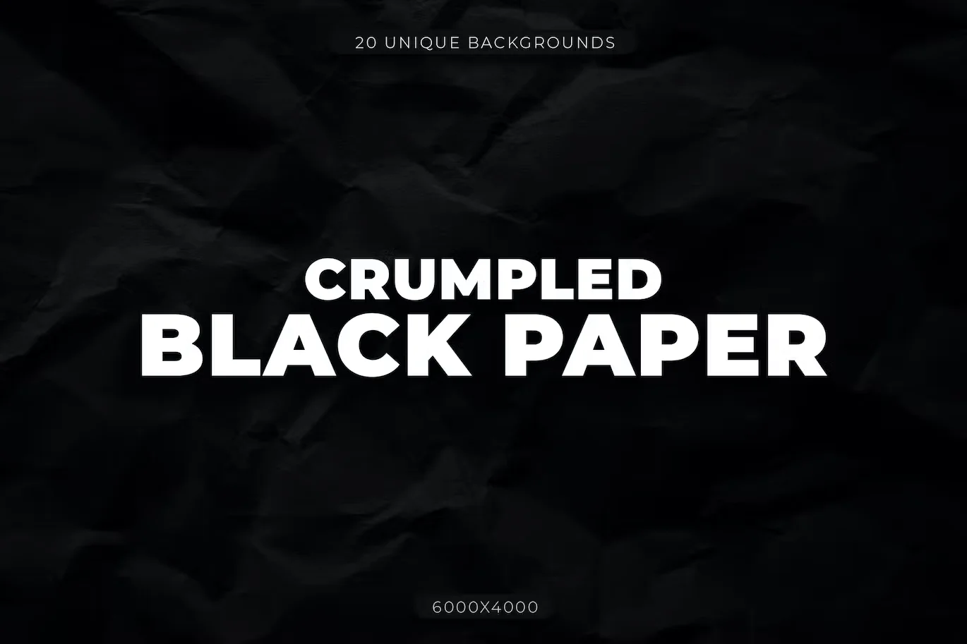 Crumpled Black Paper Textures