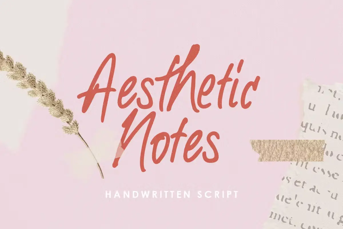 Aesthetic Notes - Handwritten Font
