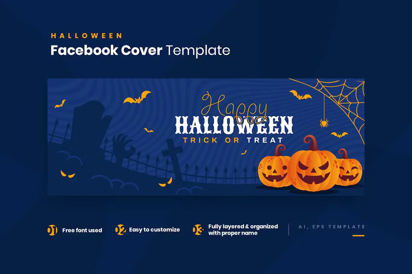 Halloween Facebook Cover Template