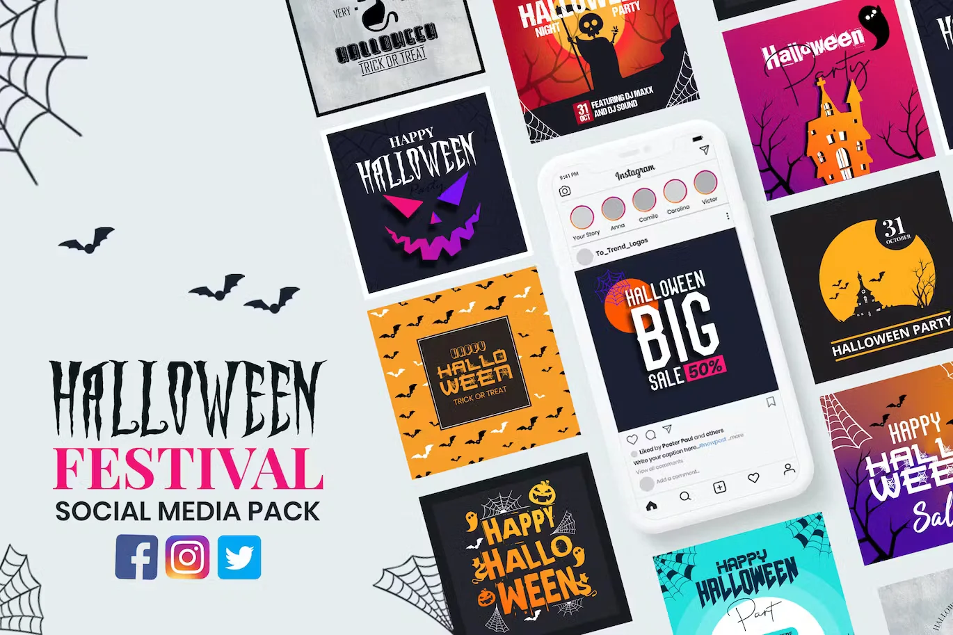 Halloween Social Media Template