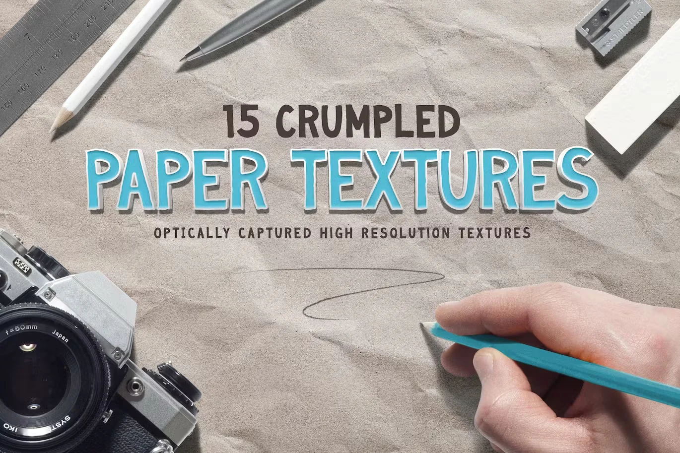 15 Crumpled Paper Textures