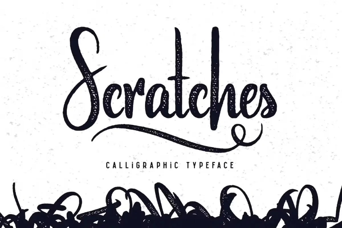 Scratches calligraphic font
