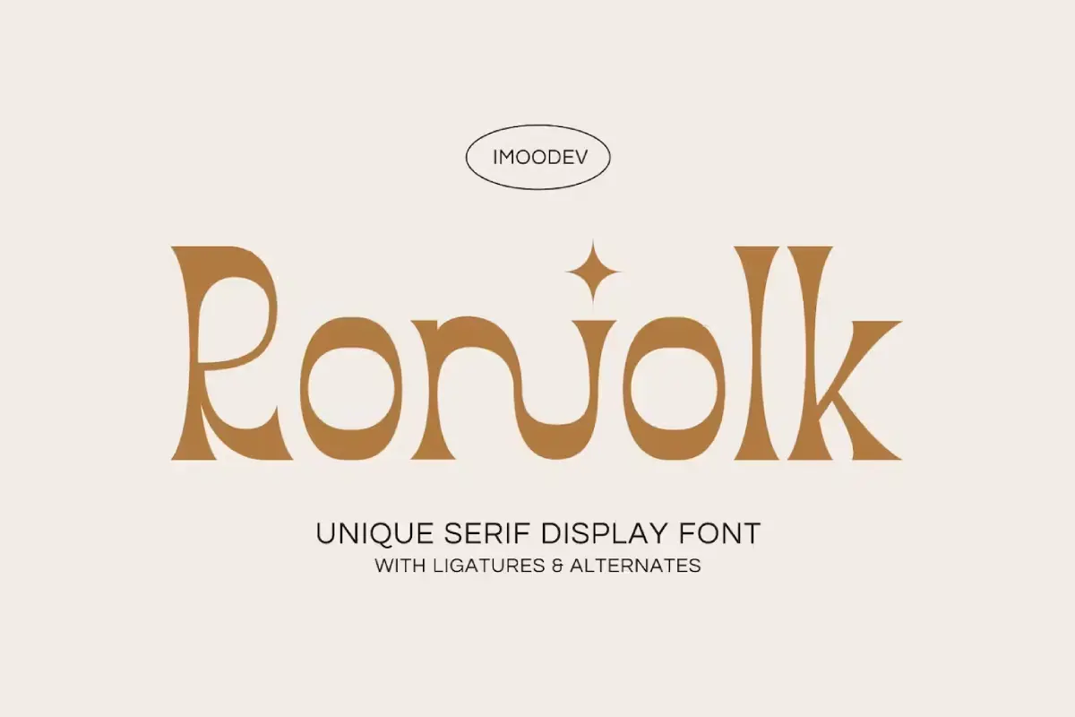 Roniolk - Aesthetic Fonts Design
