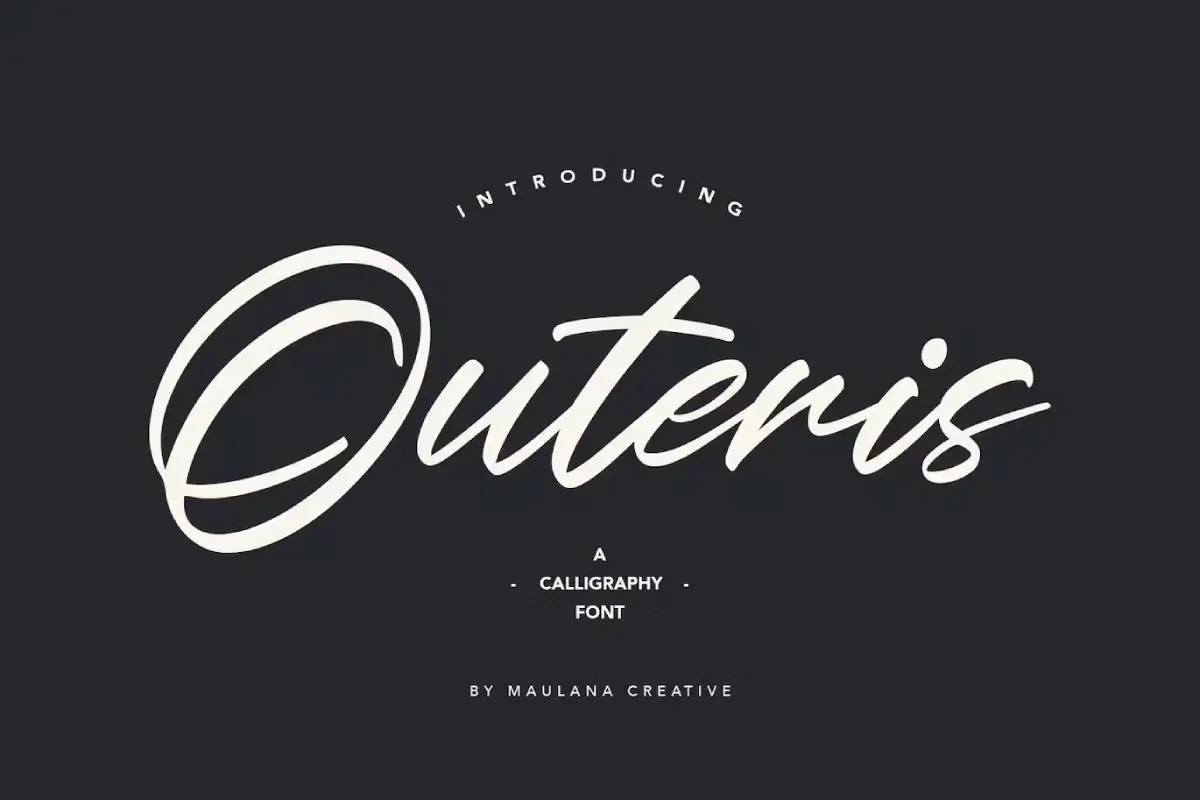 Outeris Calligraphy Font
