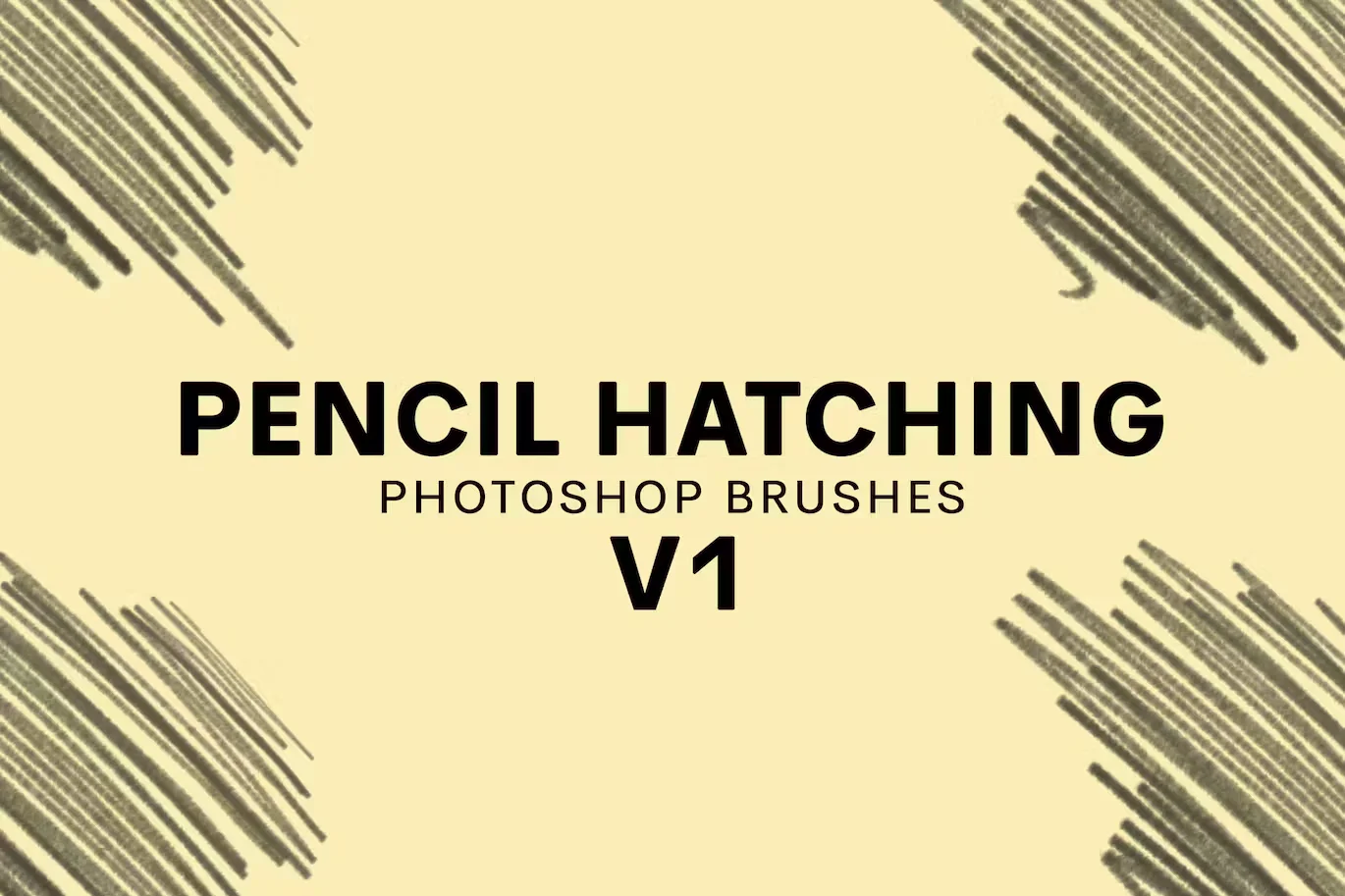 20 Pencil Hatching Photoshop Brushes V1