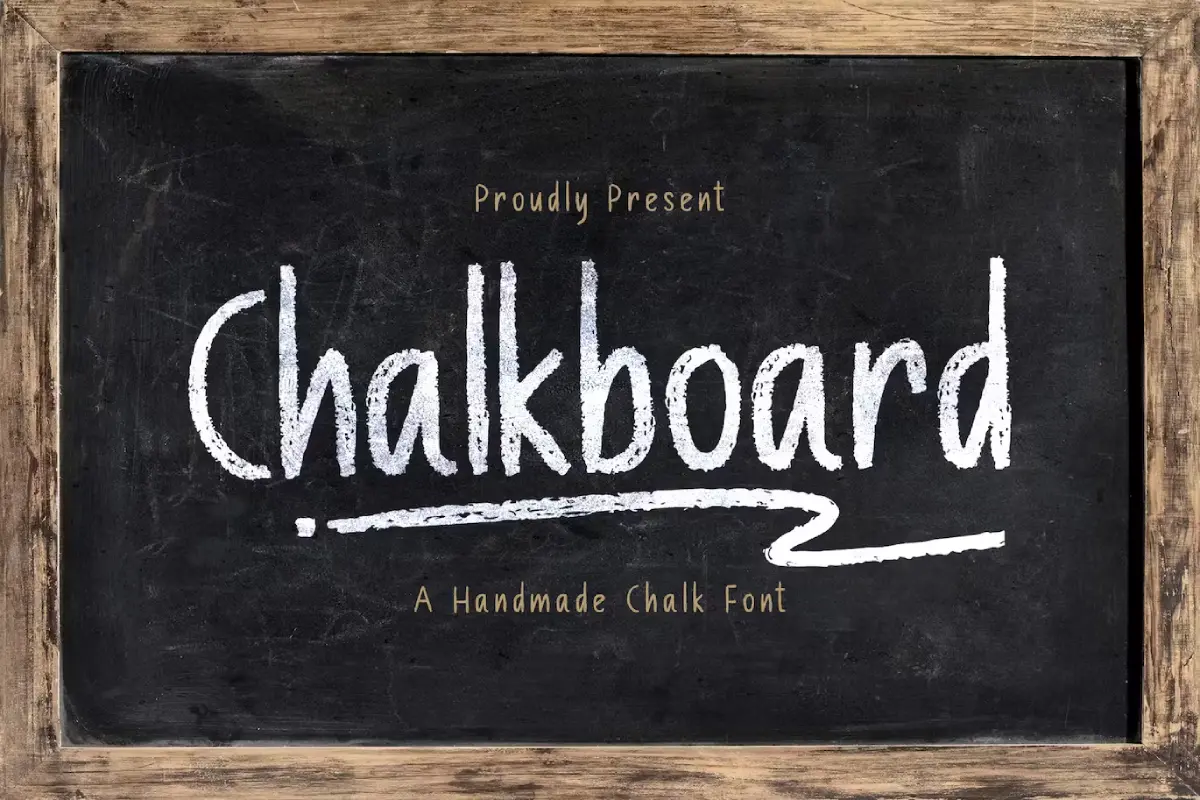 Chalk Board - A Handmade Chalk Font
