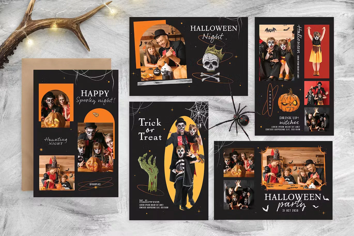 Halloween Photo Card Template