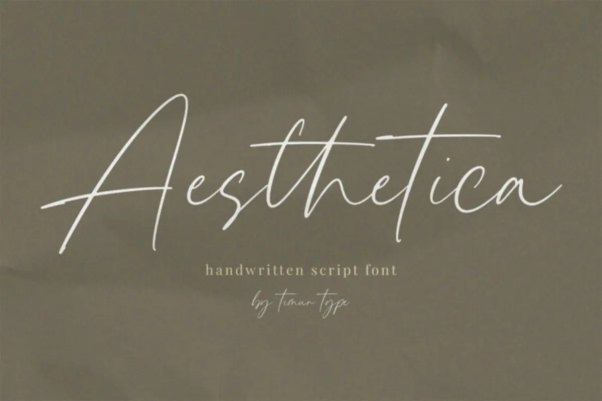 Aesthetica Handwritten Script Font
