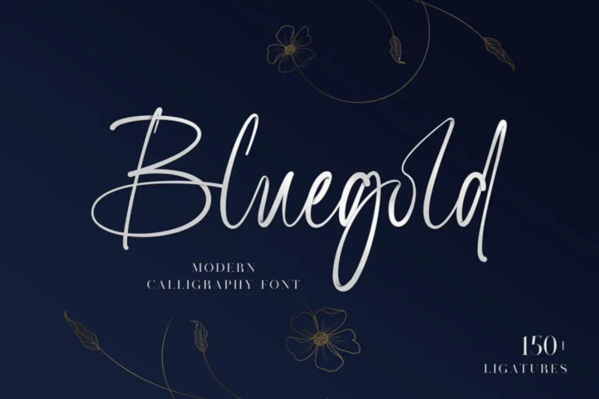 Bluegold Calligraphy Font

