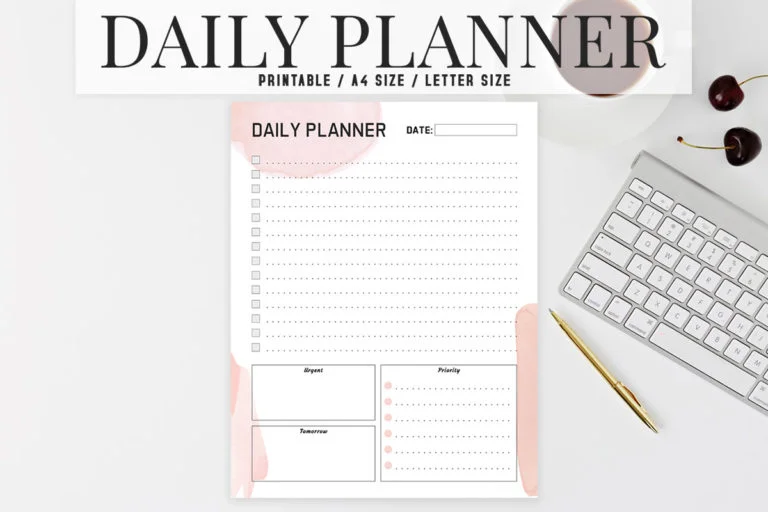 Colorful Daily Planner Printable V3