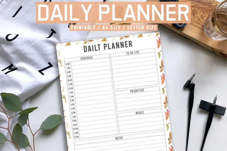 Floral Daily Planner Printable V3