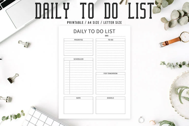 Minimal To Do List Printable V2