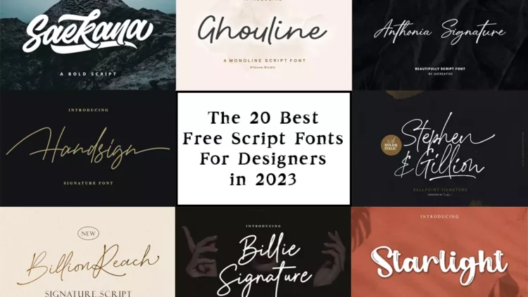 20+ Best Free Script Fonts For Designers 2023