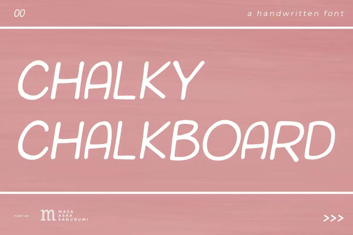 Chalky Chalkboard | A Display Font
