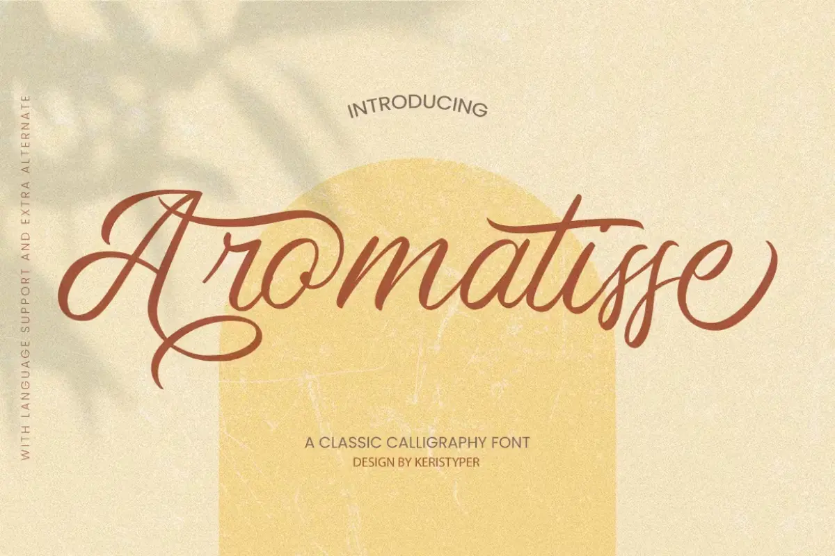 Aromatisse Classic Calligraphy Font

