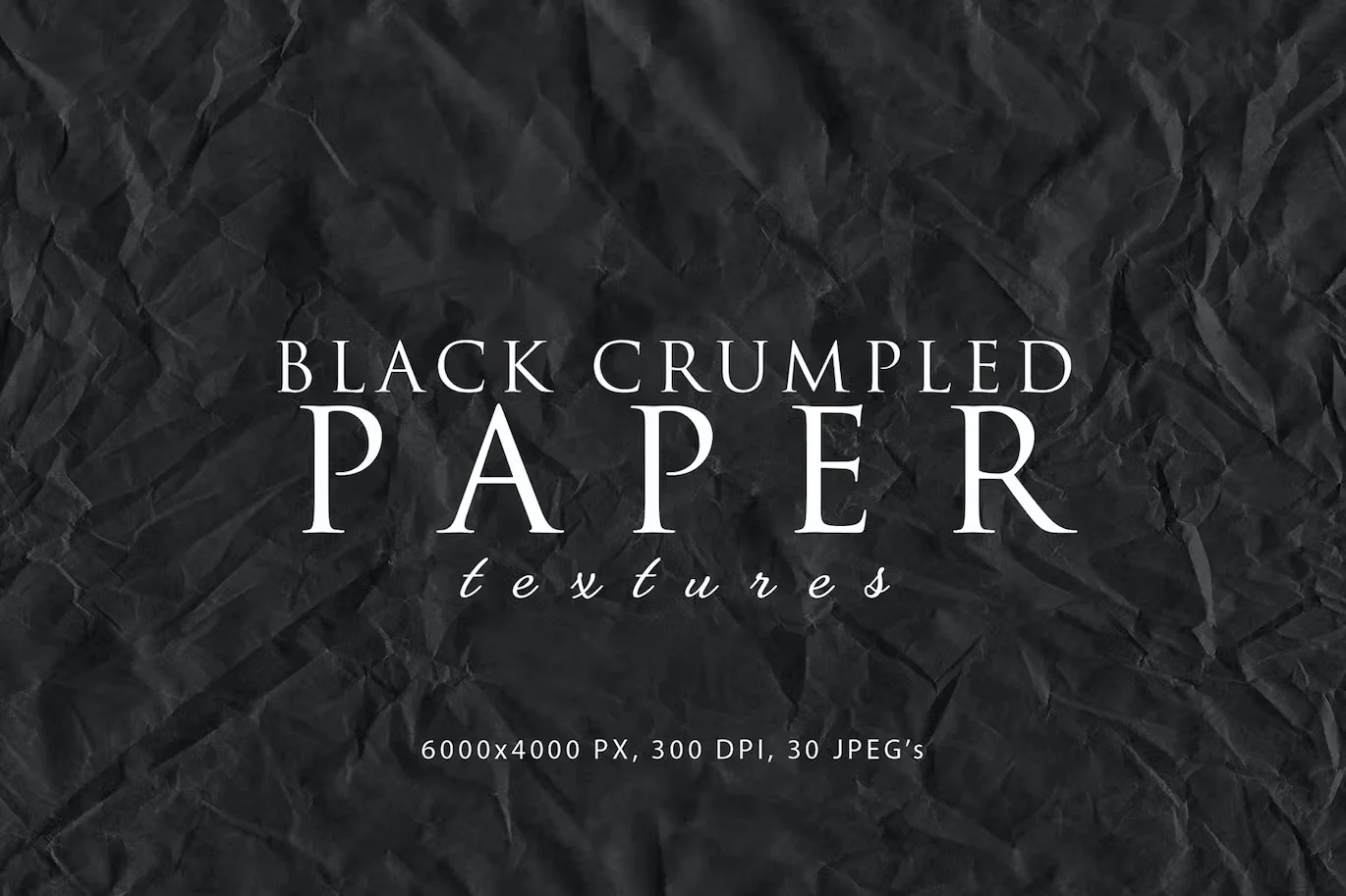 Black Crumpled Paper Textures