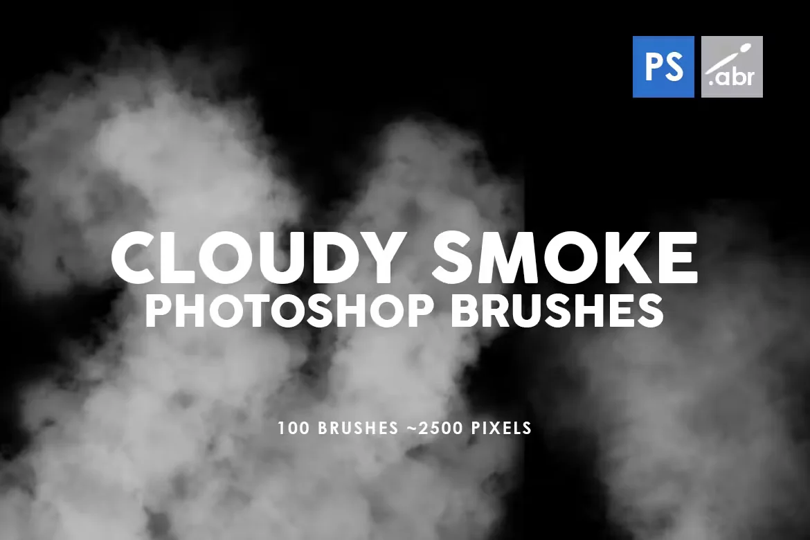 100 Cloudy Smoke Photoshop Stamp Brushes