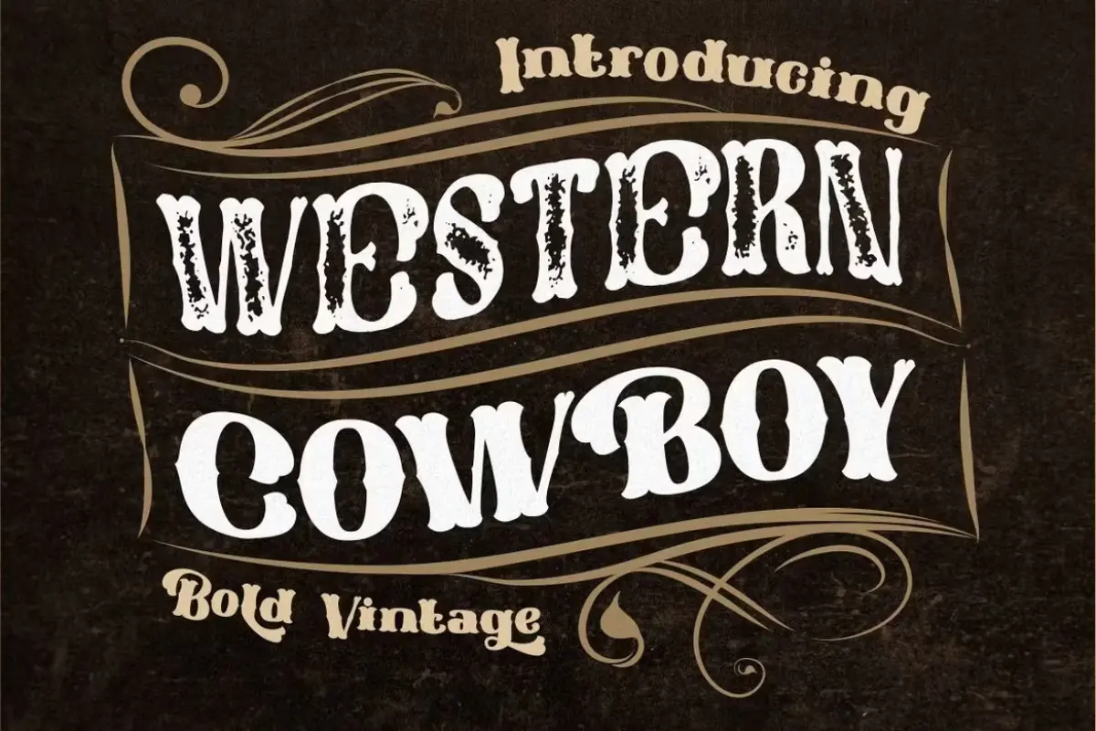 Western Cowboy - Bold Vintage Font
