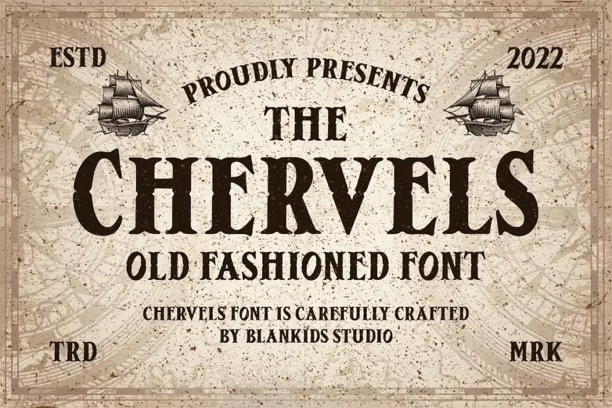 Chervels an Old Fashioned Font
