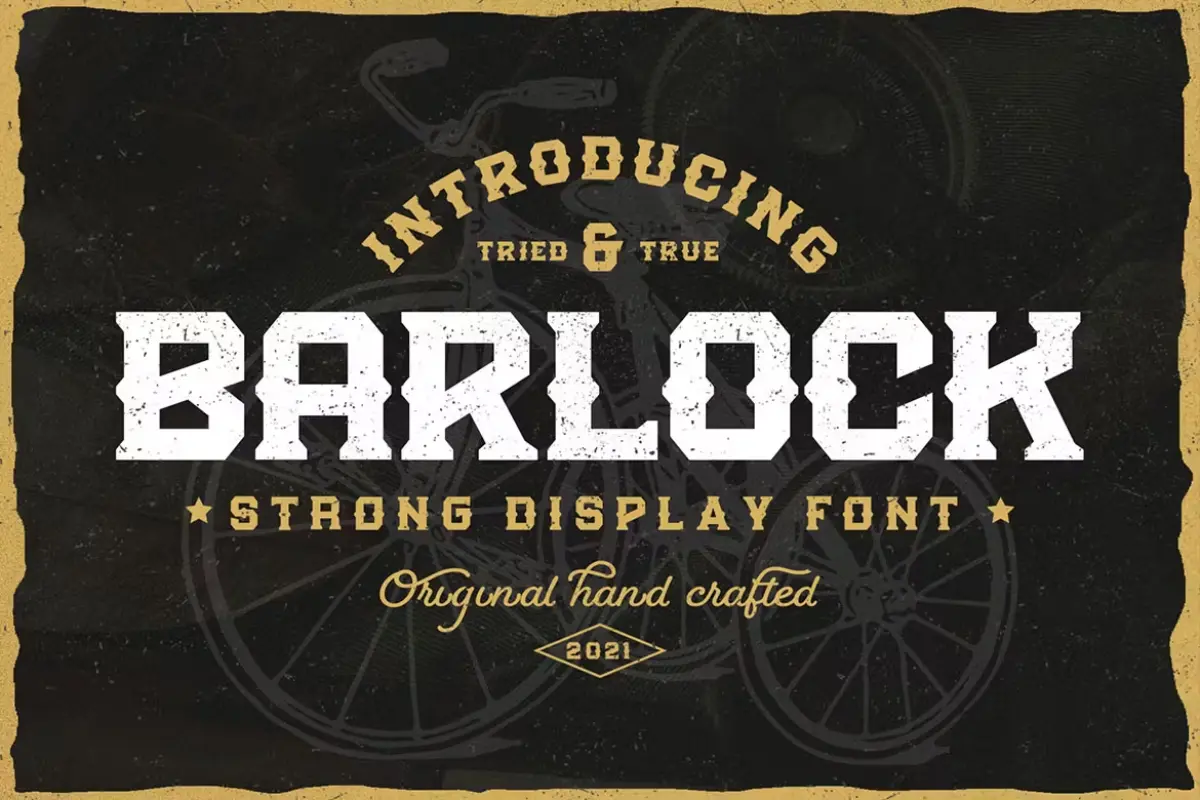 Barlock - Strong Display Font
