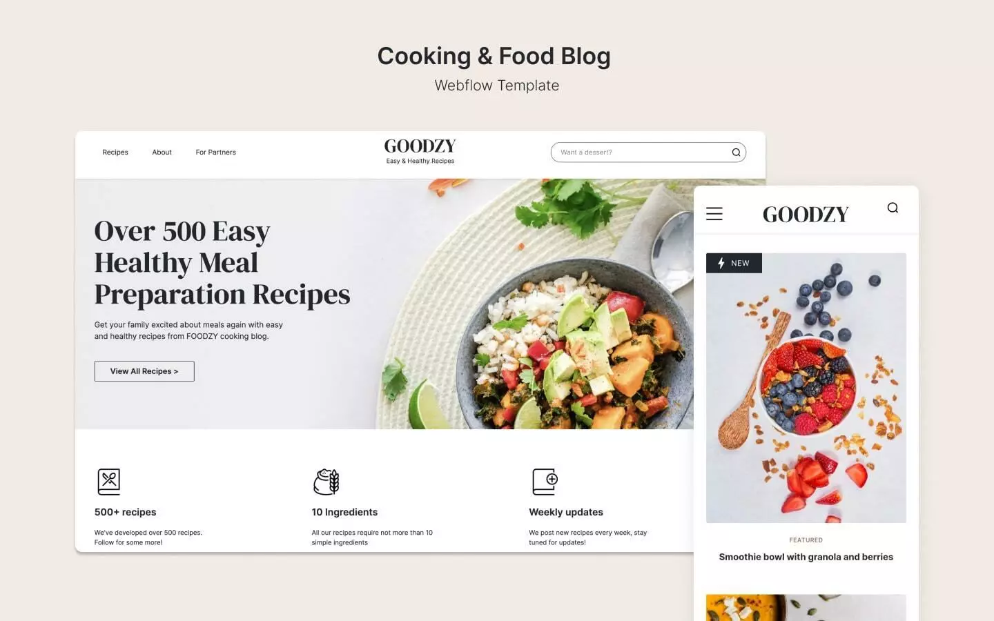 Goodzy - Food Website Template