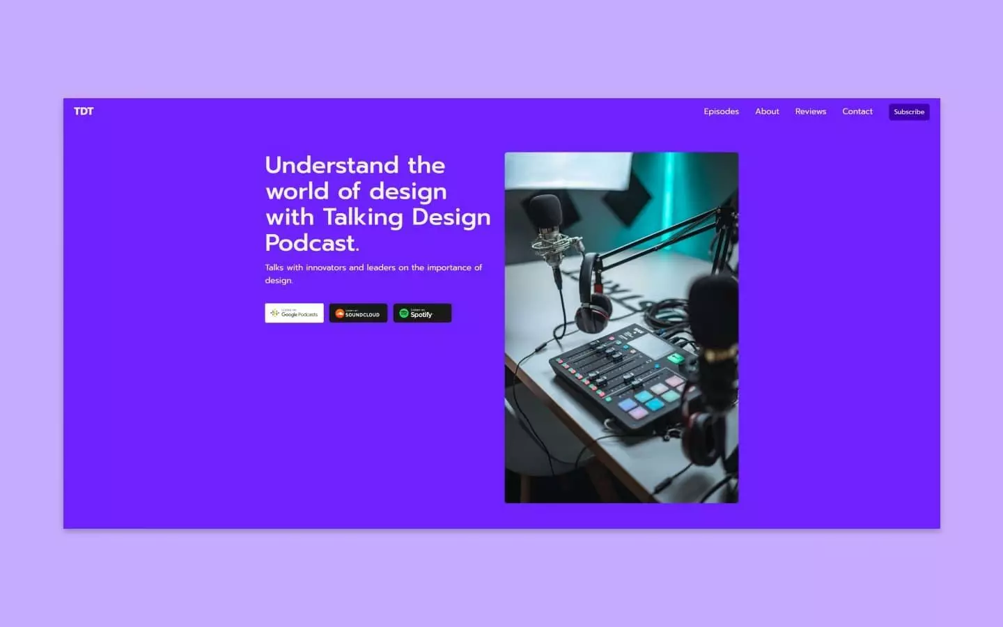 TDT - Podcast Website Template