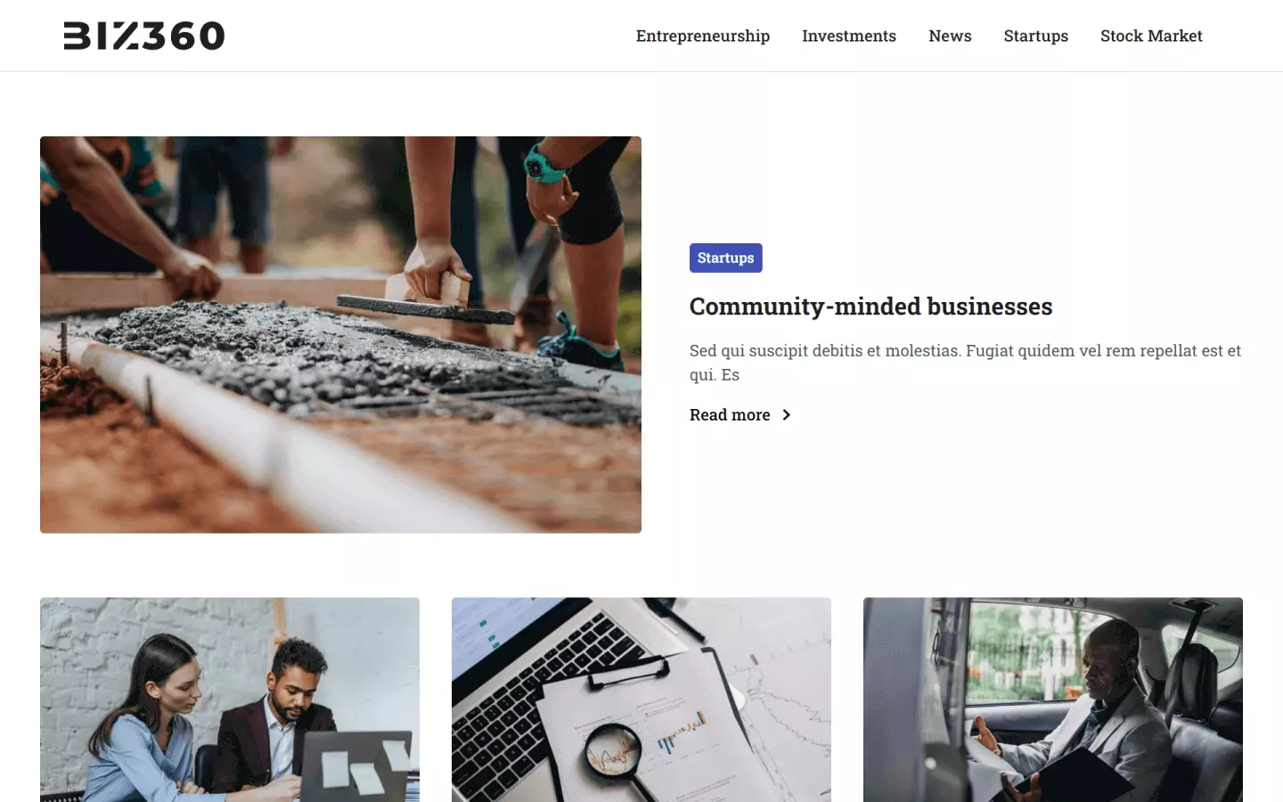 Biz360 - News Website Template