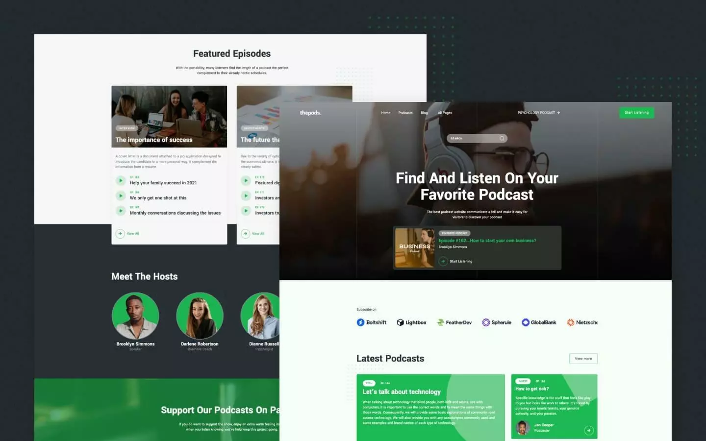Thepods - Podcast Website Template