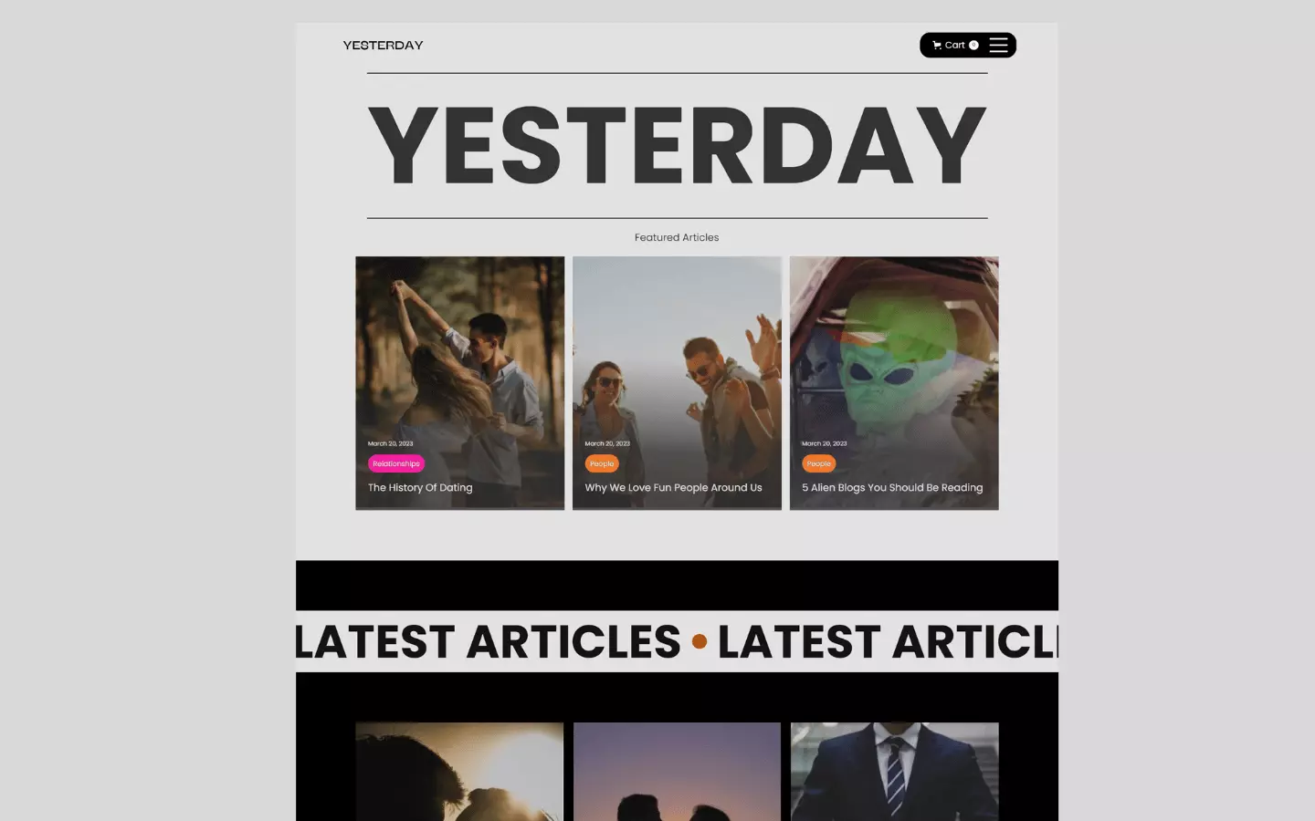 Yesterday - Webflow Blog Website Template