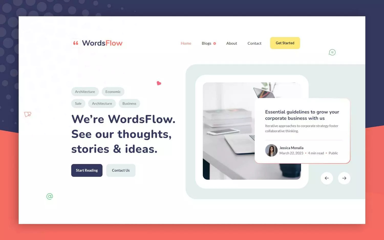 WordsFlow - News Website Template