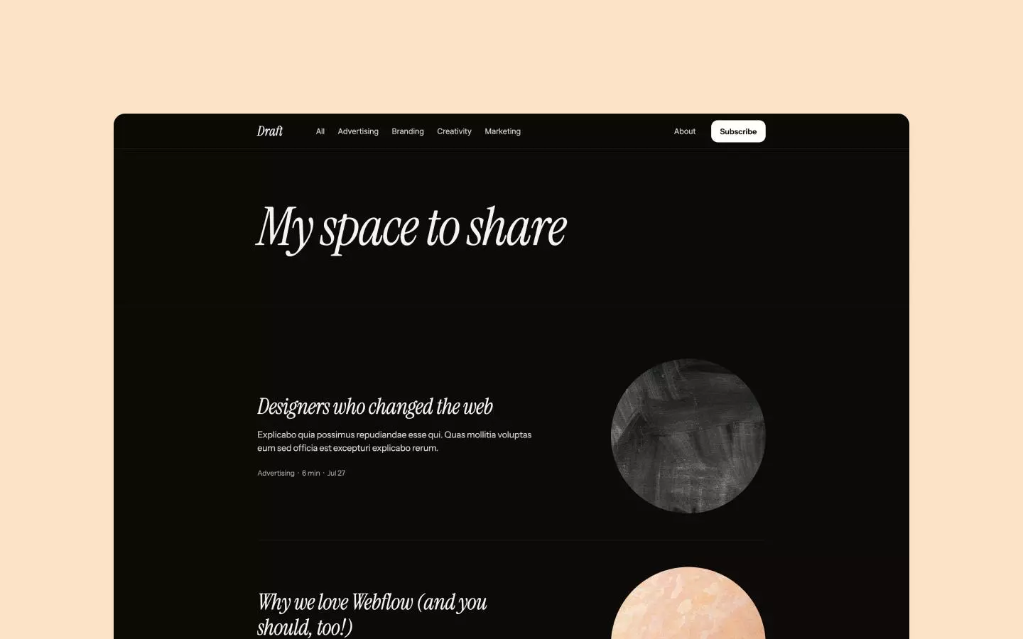 Draft - Design Website Template