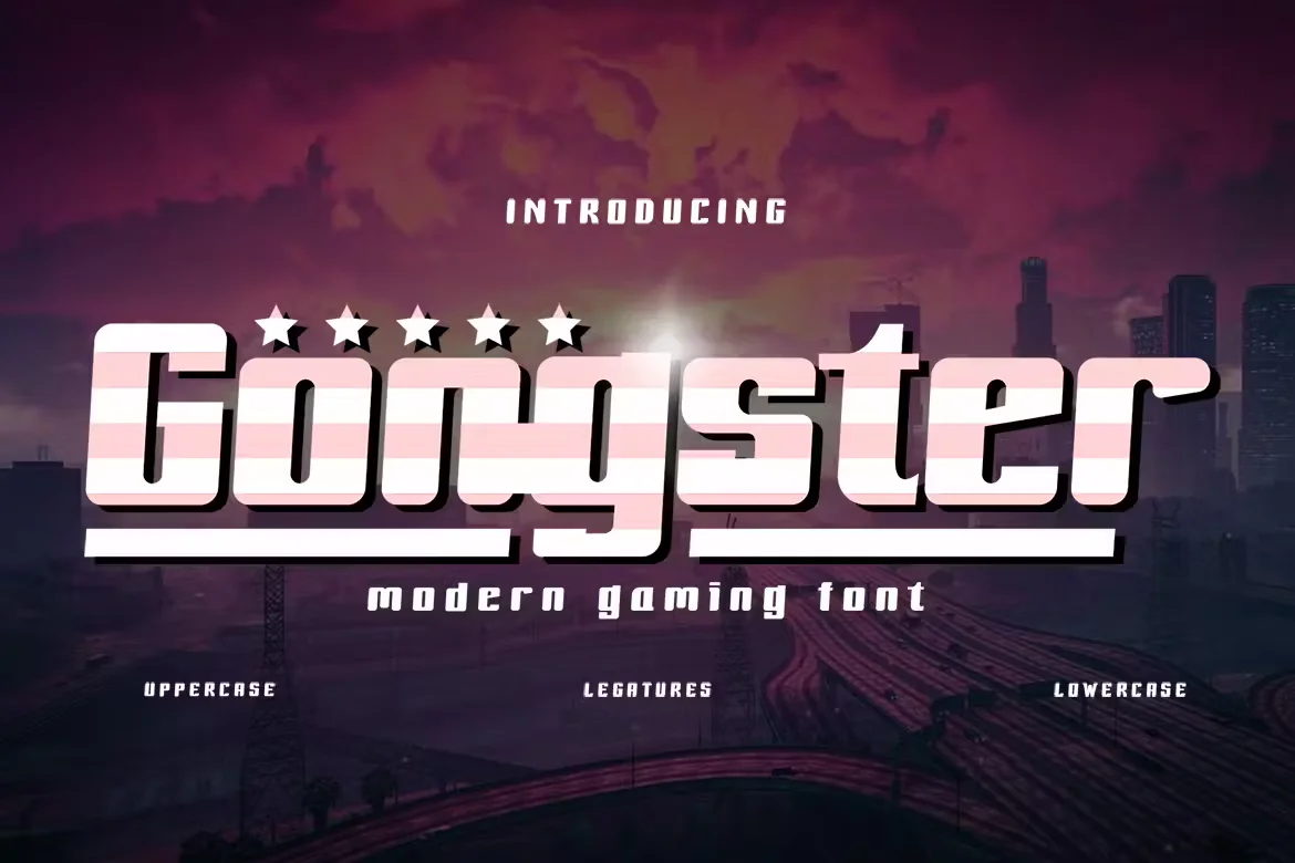 Gongster - Modern Gaming Font