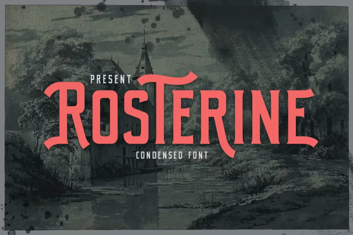Rosterine - Condensed Font
