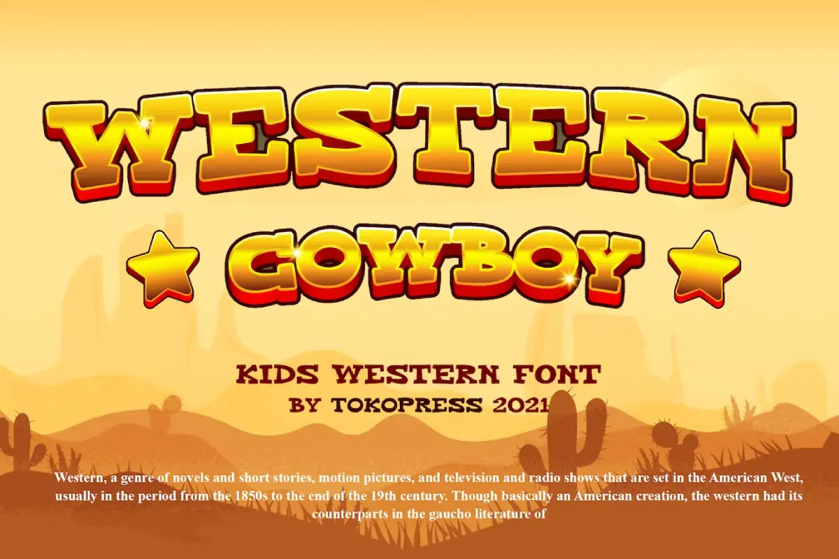 Western Cowboy - Gaming font
