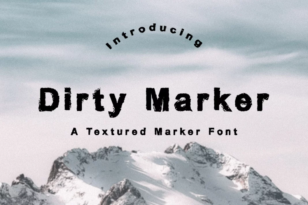 Dirty Marker Textured Font